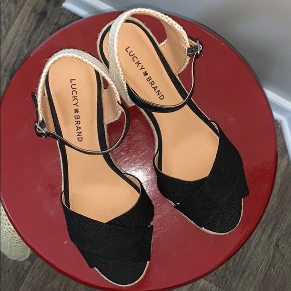 Lucky Brand open toe wedges - Picture 2 of 7